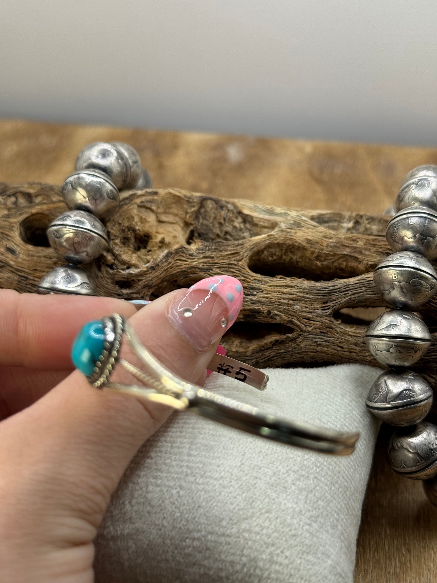 Kingman Turquoise Cuff #5 by Esther White, Navajo
