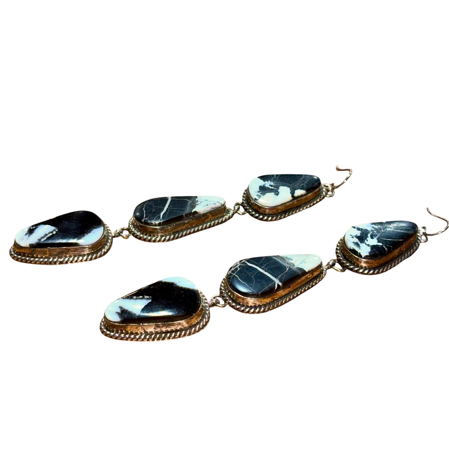 White Buffalo Dangle Earrings