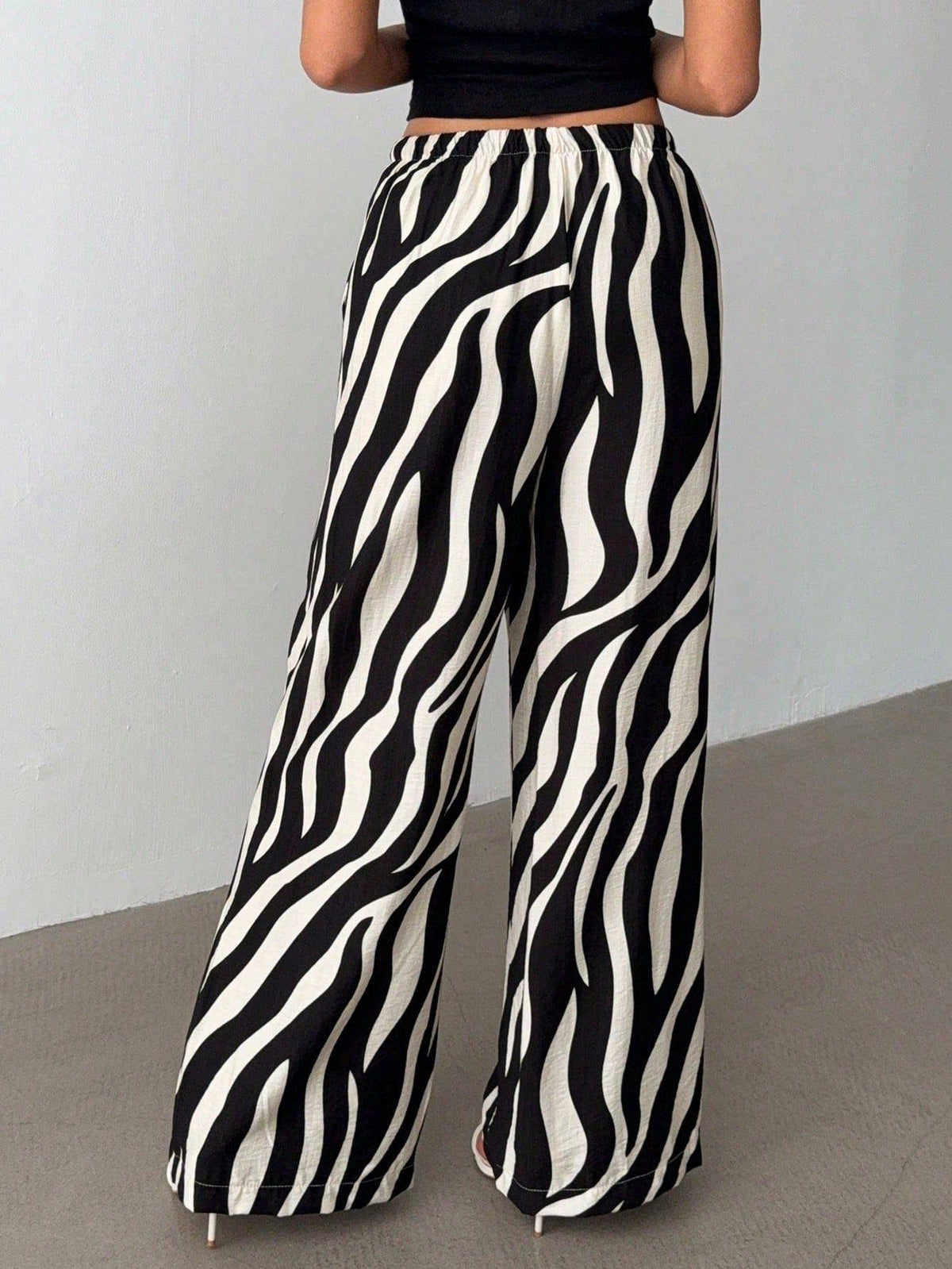 Zoey Zebra Wide Leg Pants
