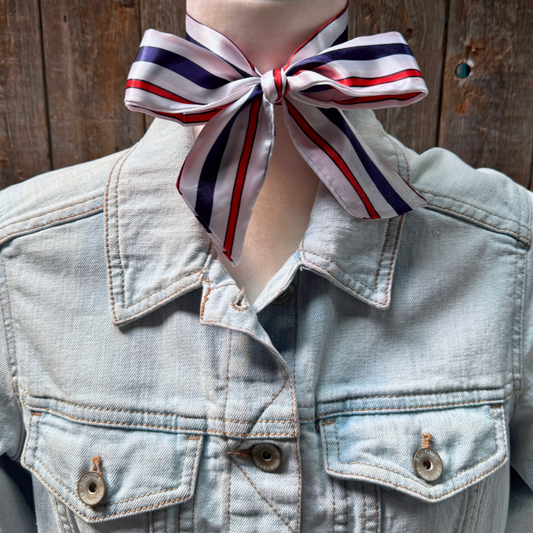 Red, White and Blue Stripes Twilly Scarf #TW326