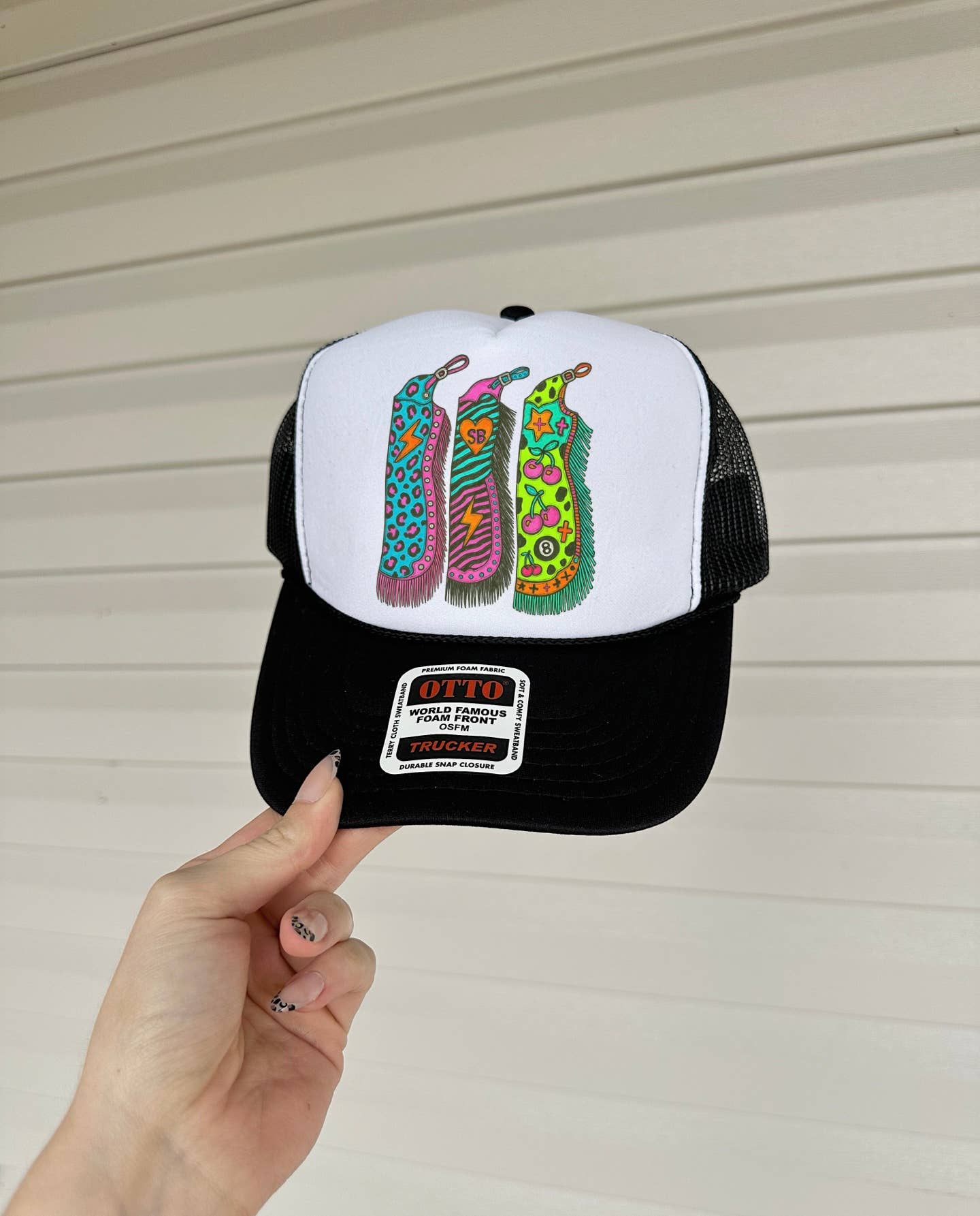 Chaps Trucker Hat - Black & White