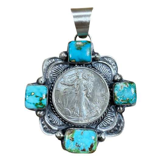 Sonoran Coin Pendant by Boyd Ashley, Navajo