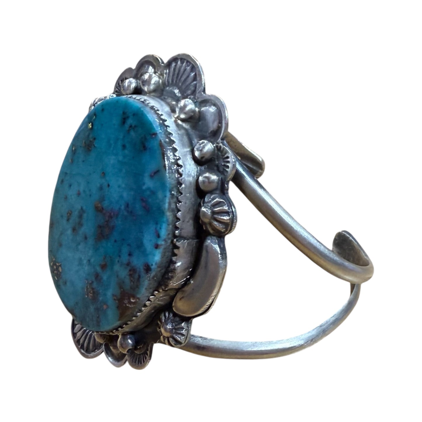 Turquoise Stone Cuff By Jeff Largo