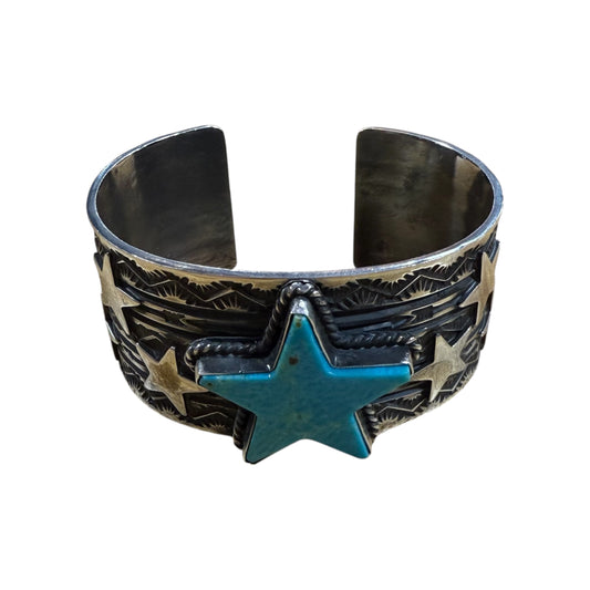 Kingman Star Cuff by Sunshine Reeves, Navajo