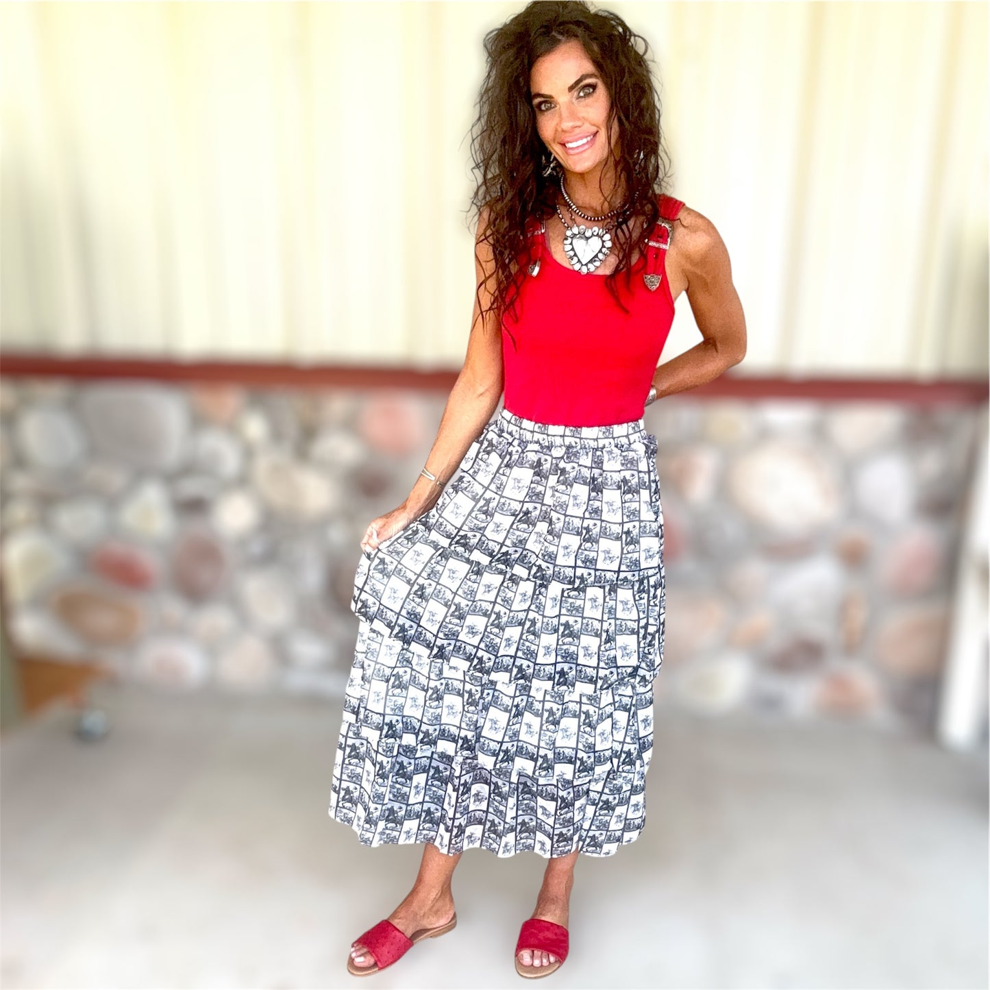 Ranch Romance Tiered Skirt
