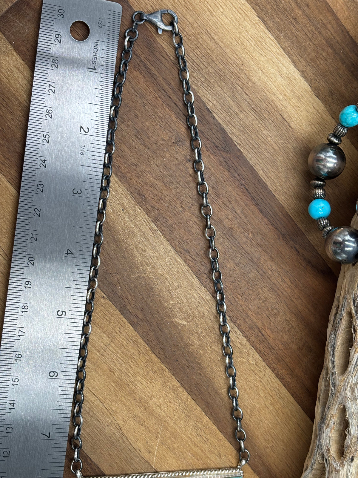 Mine #8 #917-46B XL Bar Necklace by Brandon Etcitty, Navajo