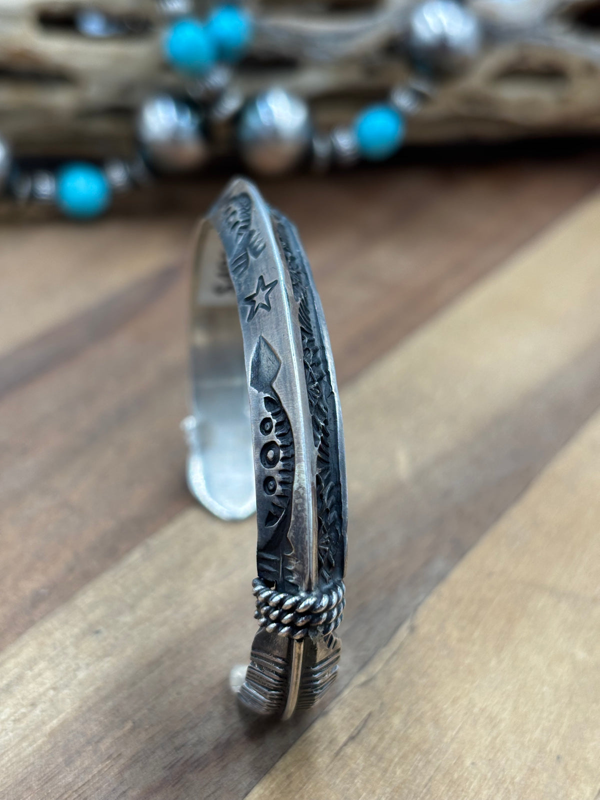 Silver Cuff #911-19 by Delayne Reeves, Navajo
