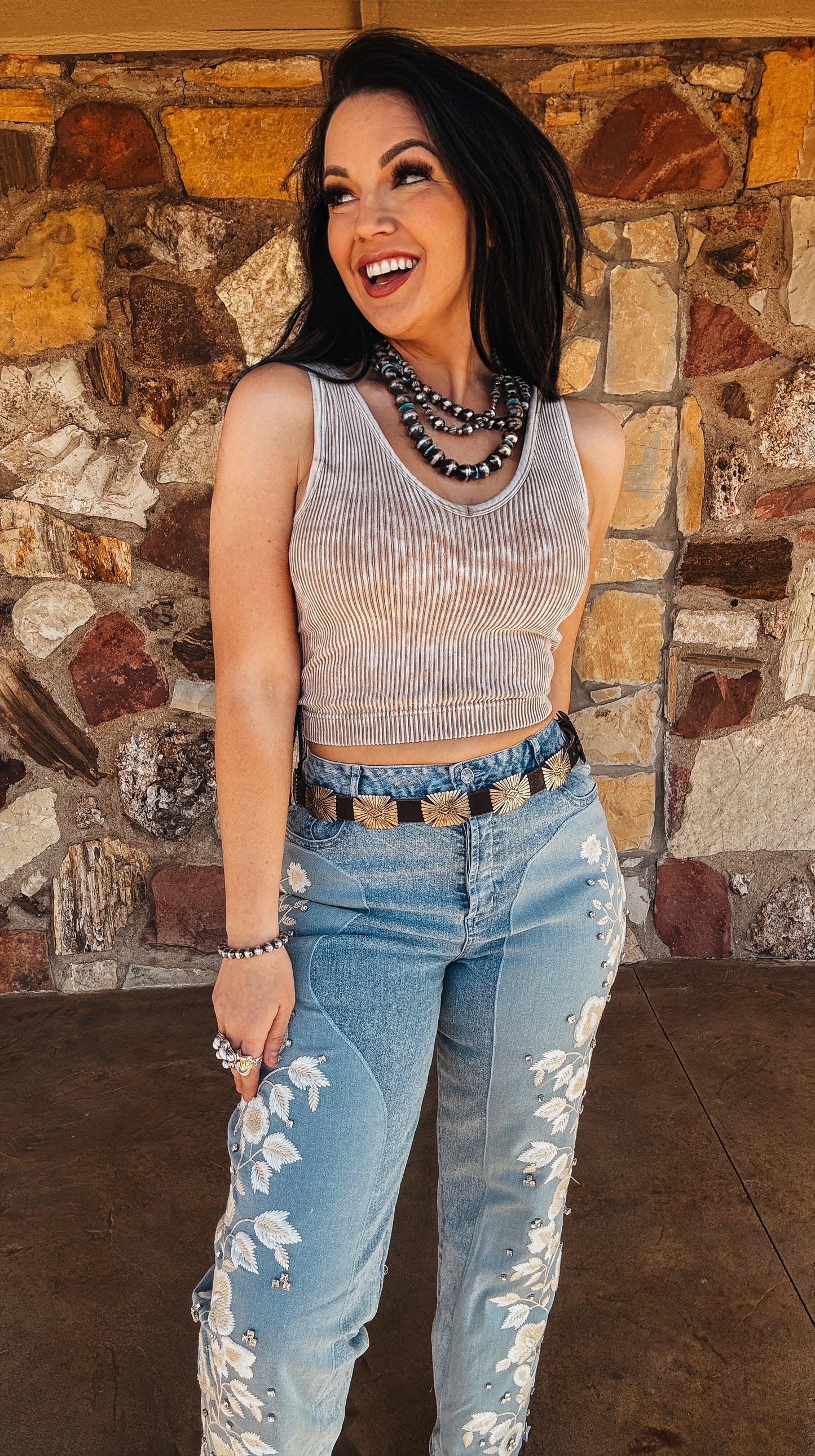 The CoCo Ribbed Tank Top in Mocha