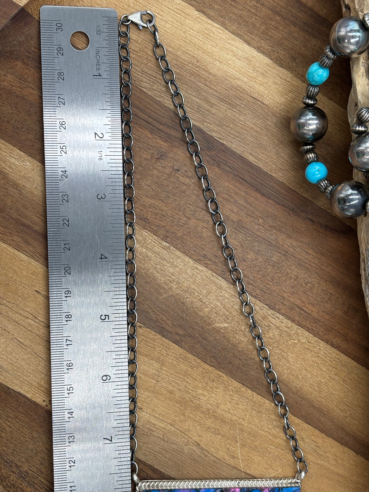 Monarch Mojave #917-44B XL Bar Necklace by Brandon Etcitty, Navajo