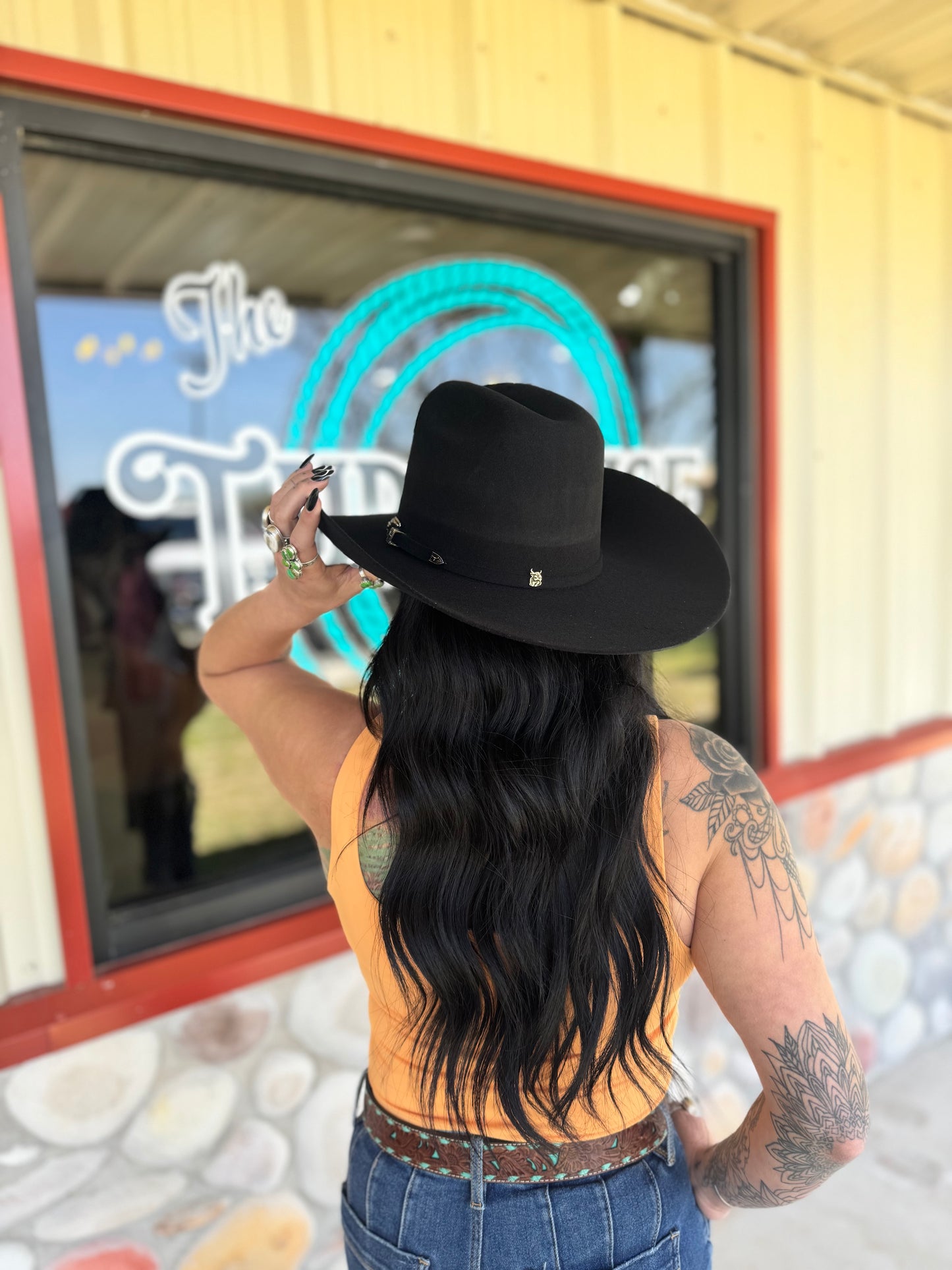 The Trailblazer – 4X Black Cowboy Hat (Minnick Crease, Unisex)