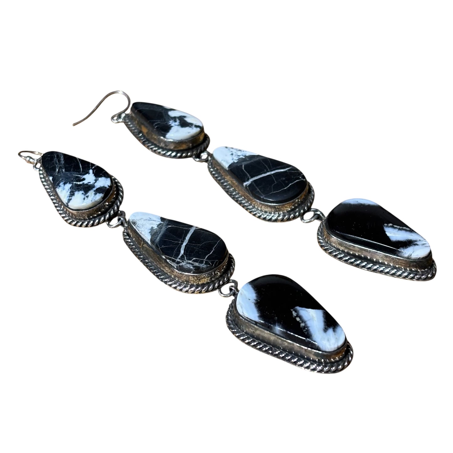 White Buffalo Dangle Earrings