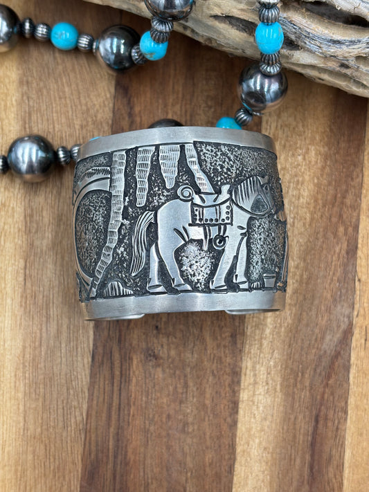 Story Teller Cuff by Elaine Becenti, Navajo