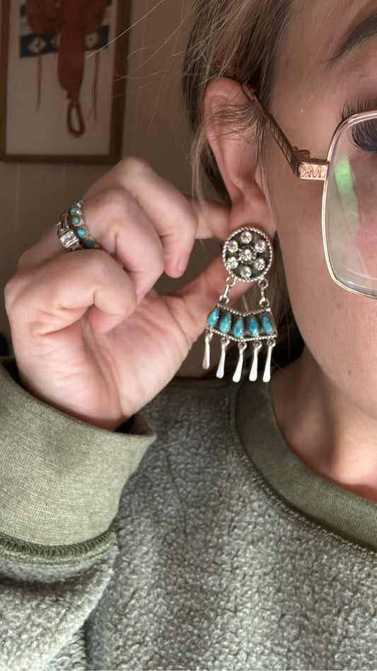 Cluster Chandelier Earrings