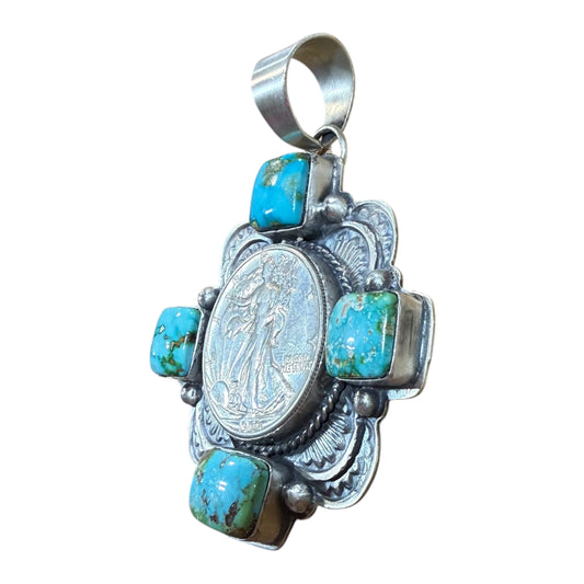 Sonoran Coin Pendant by Boyd Ashley, Navajo