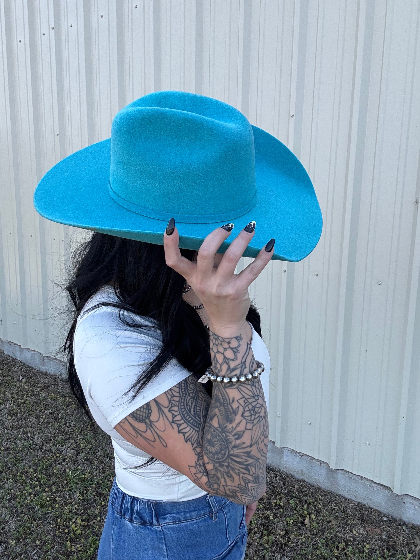 The Trailblazer – 4X Neon Turquoise Cowboy Hat (Unisex)