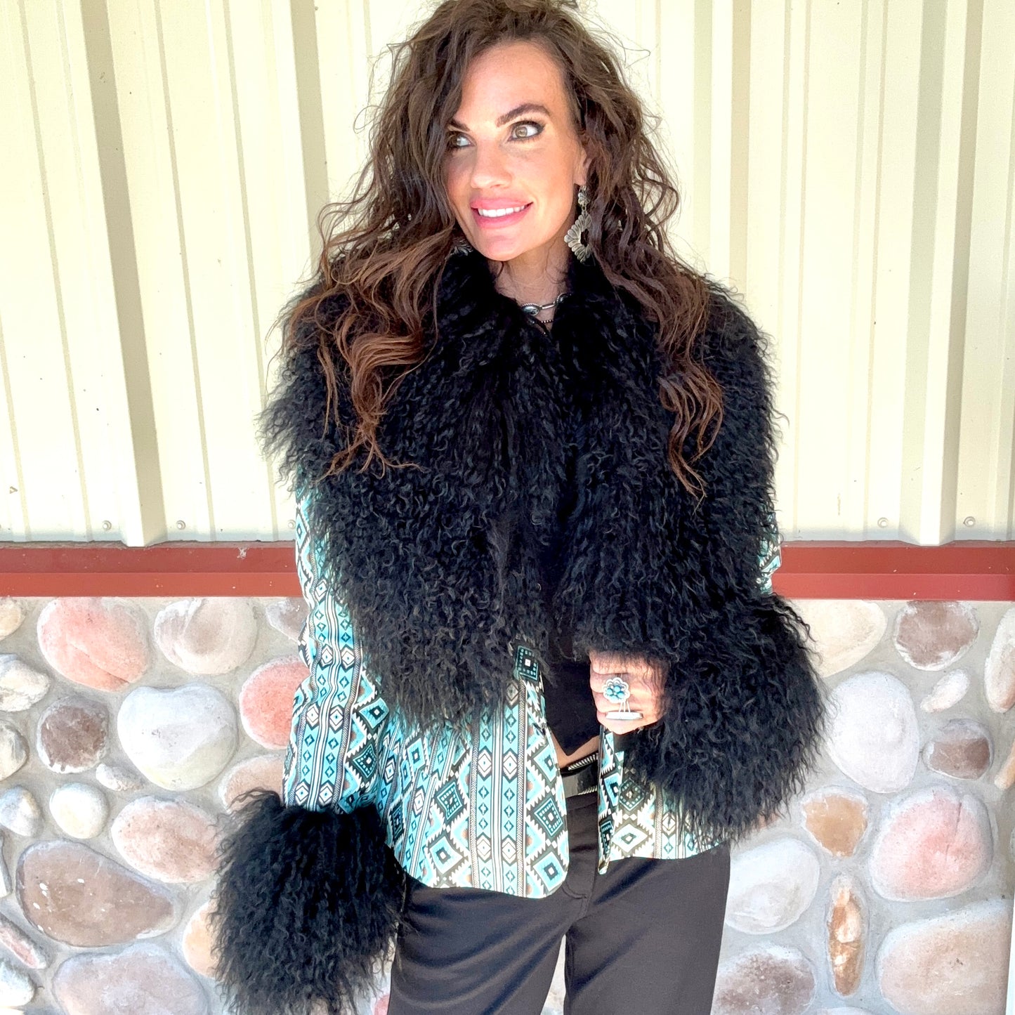 Rodeo Royalty Leather and Lamb Fur