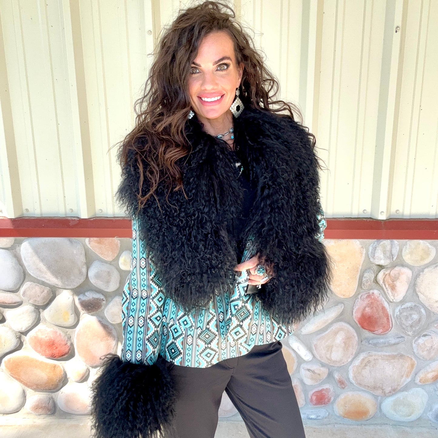 Rodeo Royalty Leather and Lamb Fur