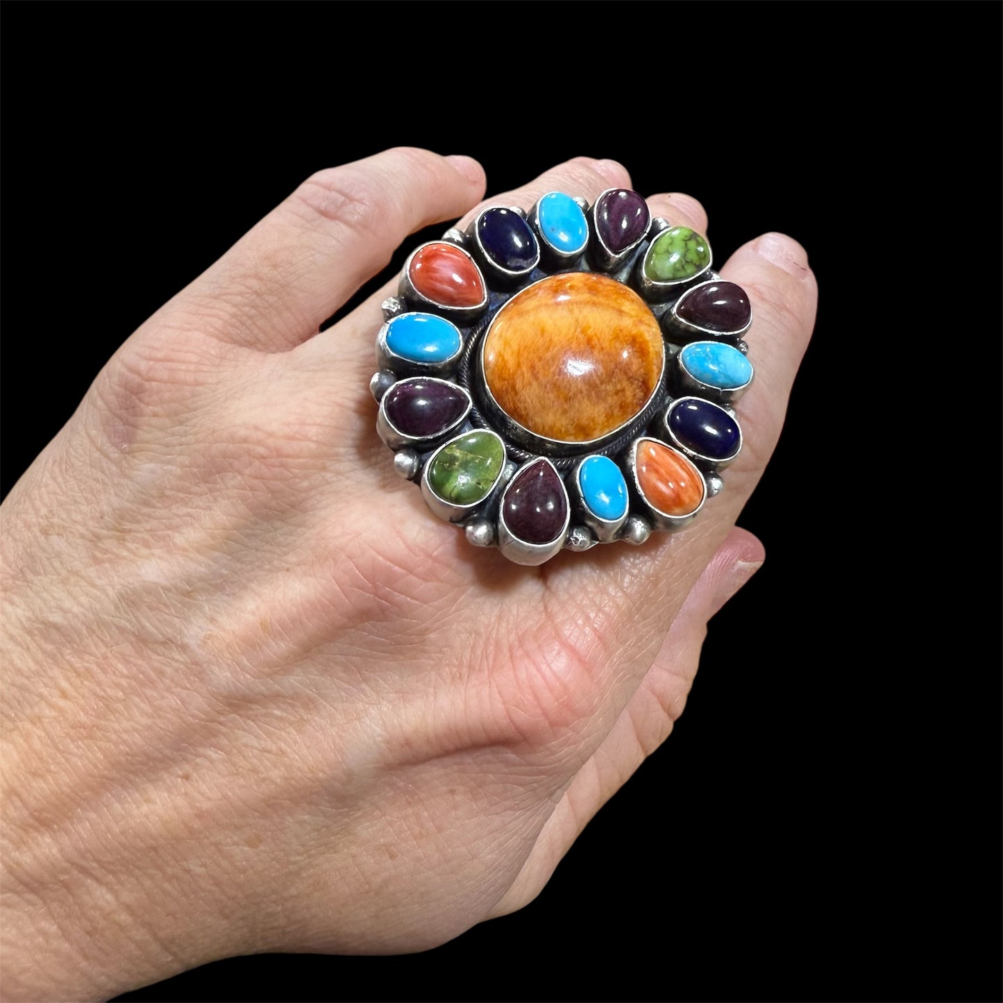 Mixed Stone Cluster Ring SZ 8 Ella Peters