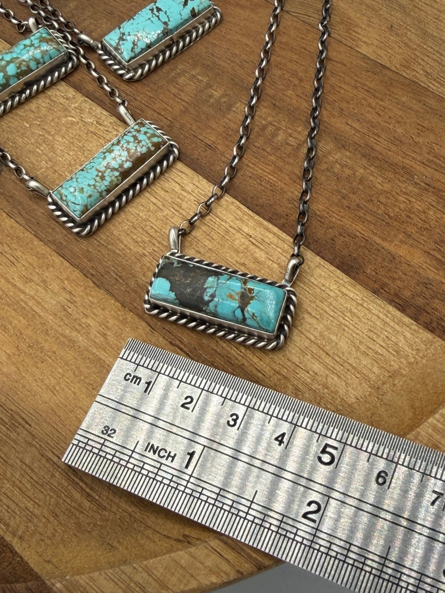 16” Mine #8 Bar Necklaces by Augustine Largo, Navajo