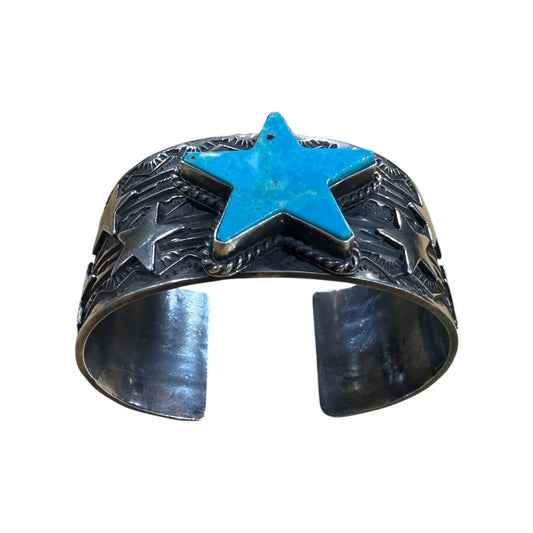 Kingman Star Cuff by Sunshine Reeves, Navajo