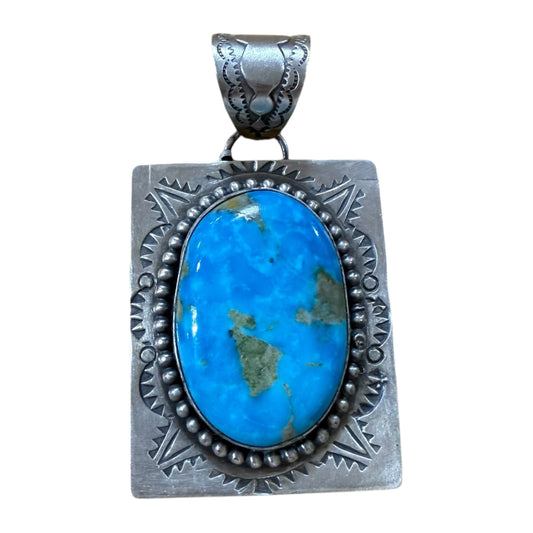 Turquoise Frame Pendant by Ned Nez