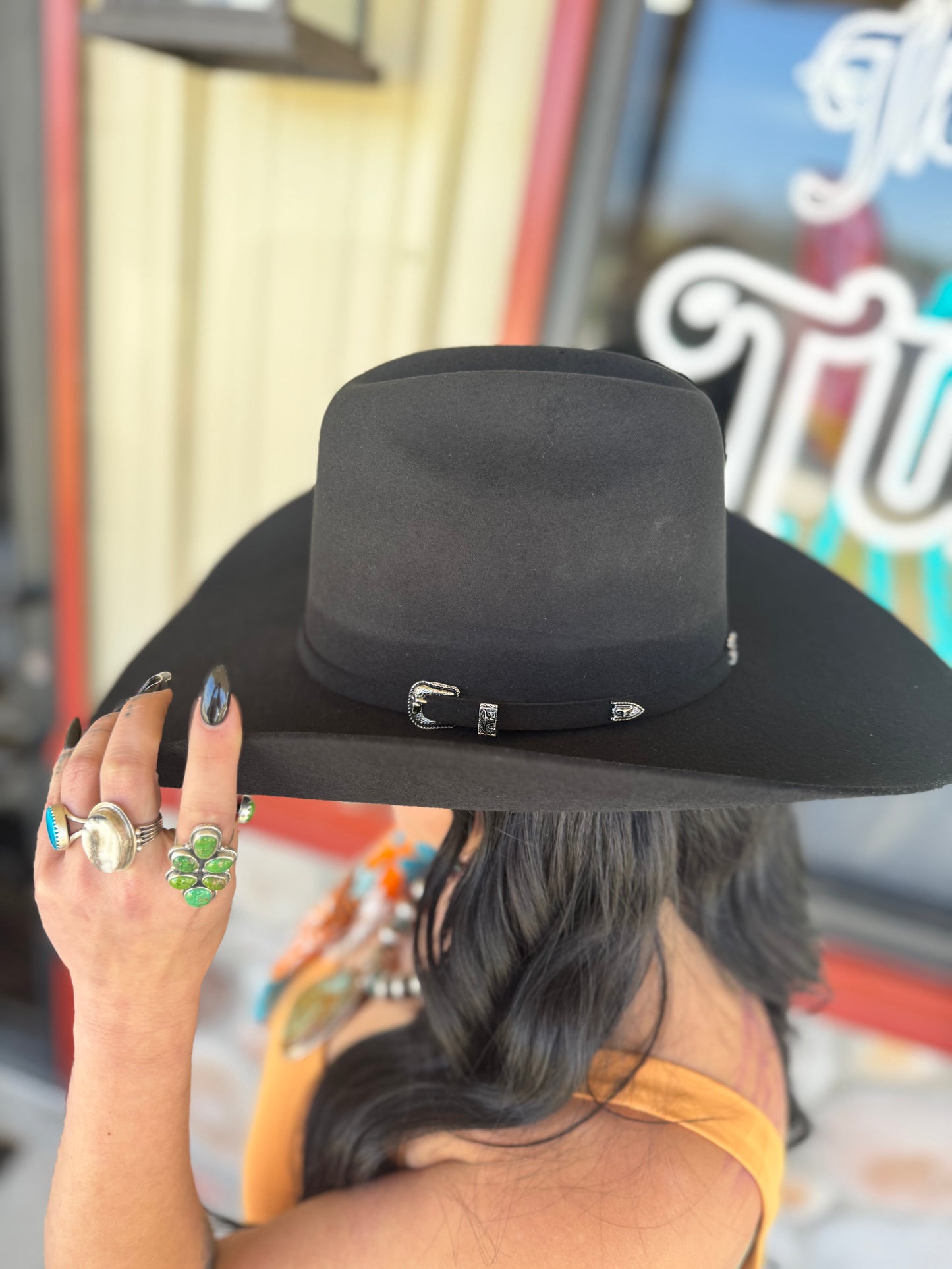 The Trailblazer – 4X Black Cowboy Hat (Minnick Crease, Unisex)