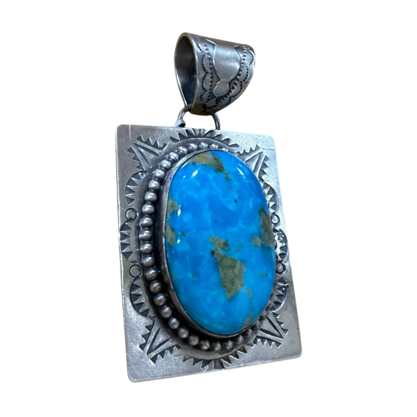 Turquoise Frame Pendant by Ned Nez