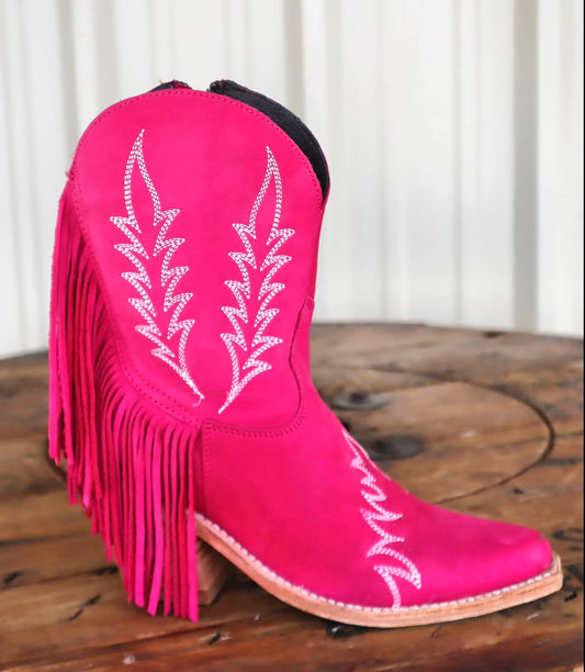 The Tootie Fruity Shortie Women's Liberty Black Nabiki Fuchsia Pink Boot  Style# LB-713423