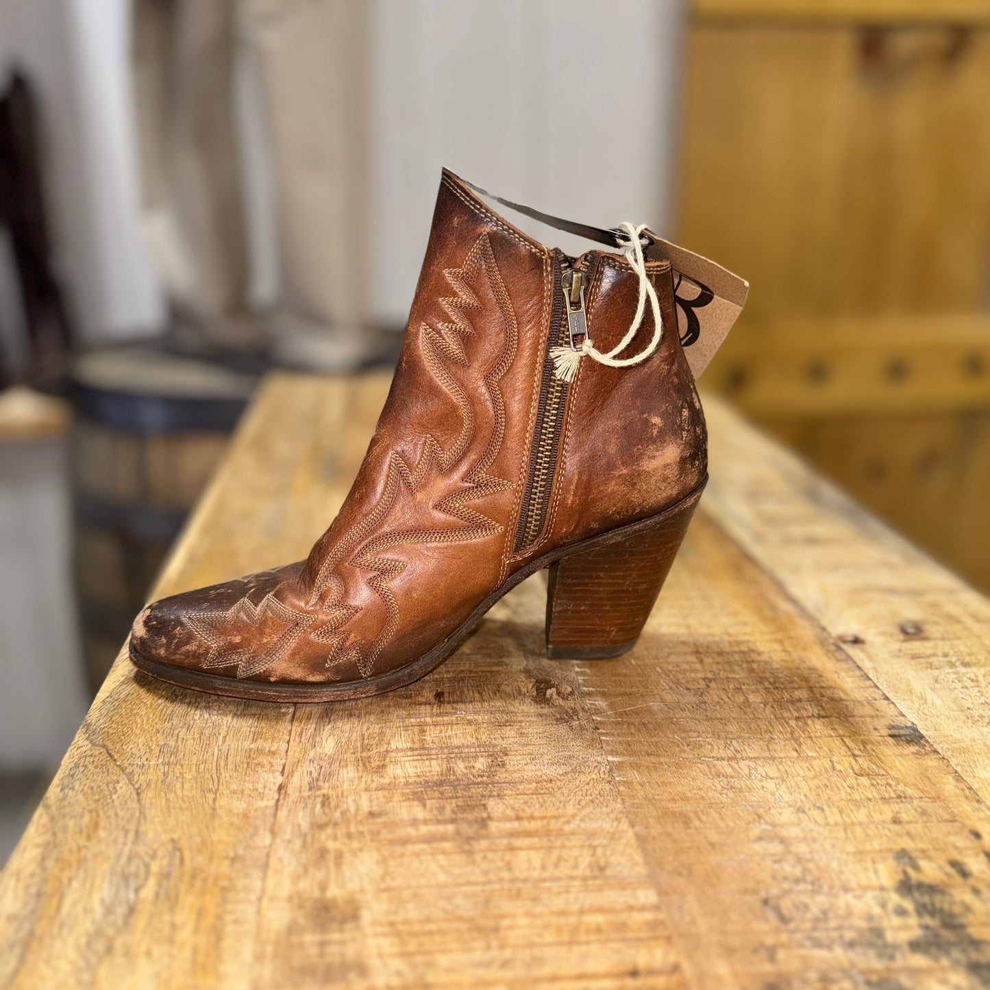 Liberty Black Ladies Avery Boho Drica Red Brown Ankle Boots LBOL-711816