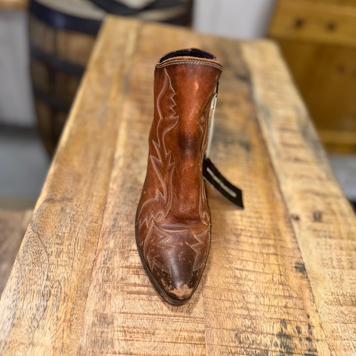 Liberty Black Ladies Avery Boho Drica Red Brown Ankle Boots LBOL-711816