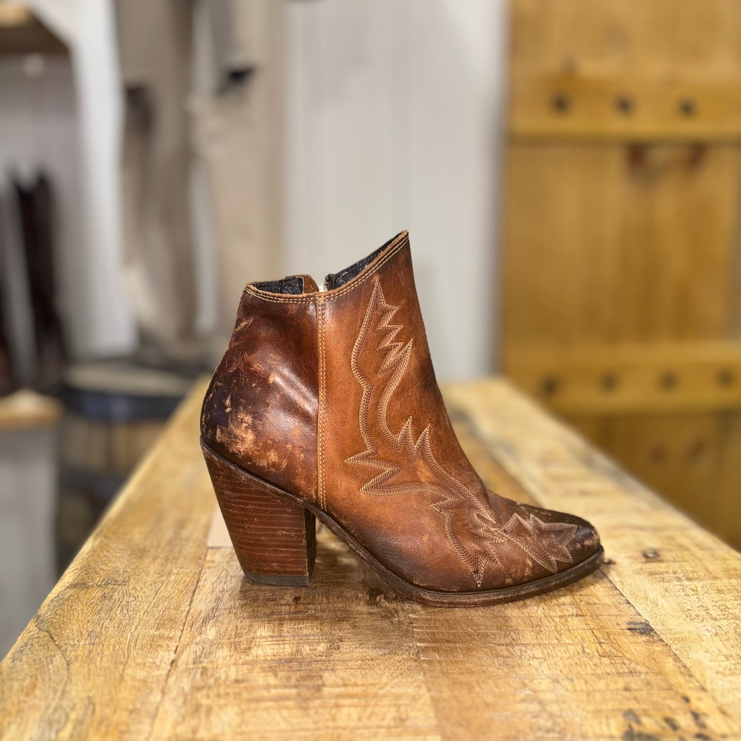 Liberty Black Ladies Avery Boho Drica Red Brown Ankle Boots LBOL-711816