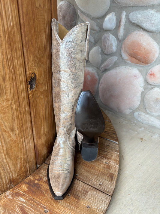Starburst Silver Boot by Old Gringo