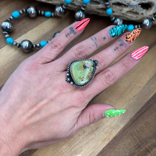 Blackjack #911-4 Adjustable Ring by Judith Dixon, Navajo