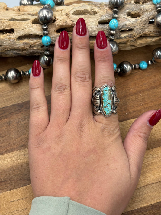 Turquoise #926-4 Ring Size 10 by JJ, Navajo