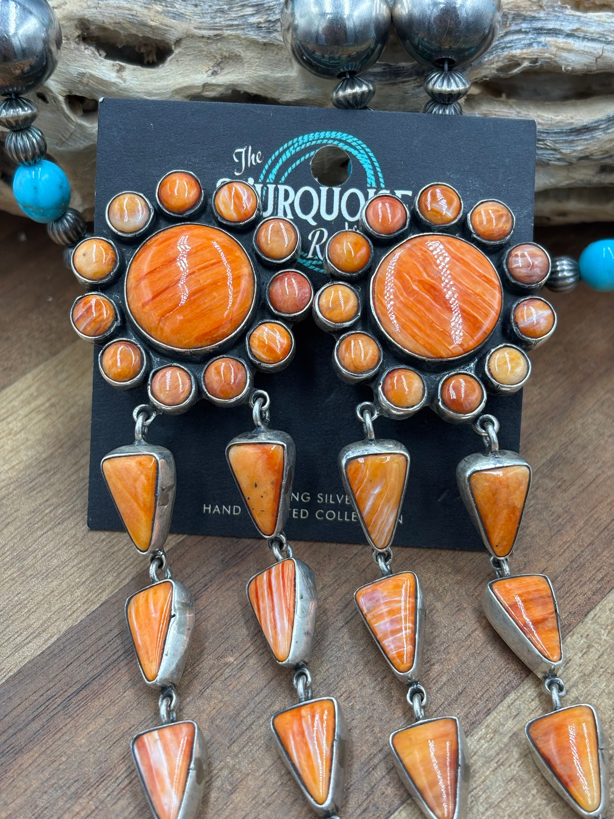 Orange Spiny #917-14 CLIP Earrings by Federico Jiminez