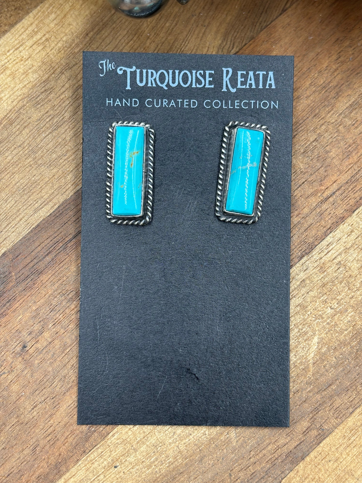 Turquoise #917-25 Bar Earrings by Judith Dixon, Navajo