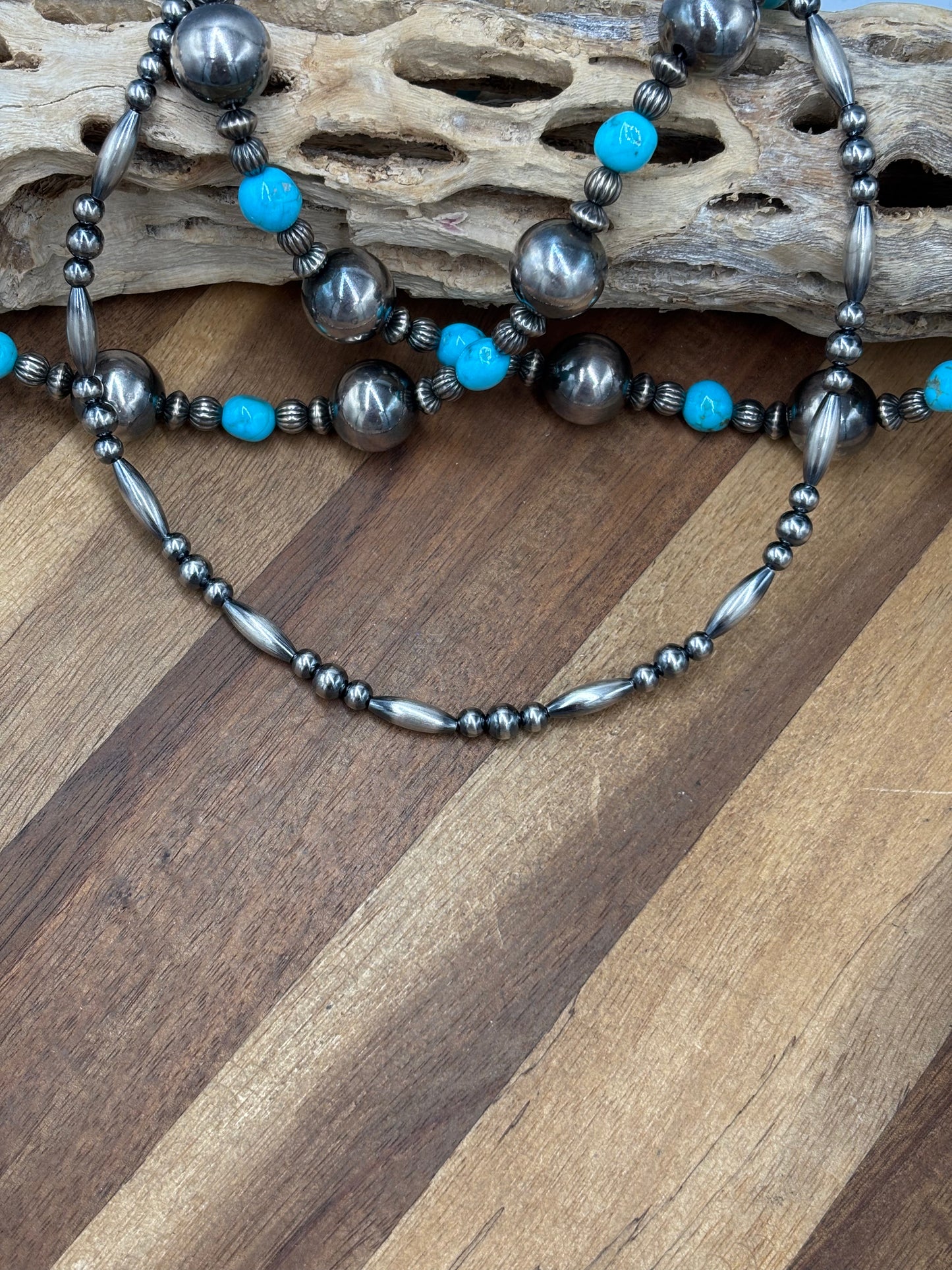 15" Torpedo #101-18 Sterling Silver Pearl Necklace