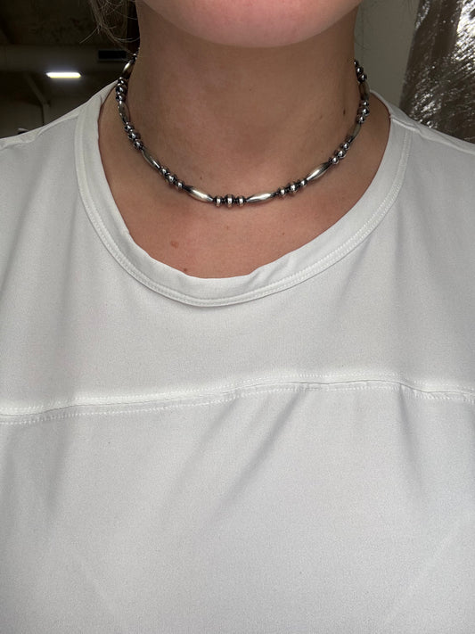 15" Torpedo #101-18 Sterling Silver Pearl Necklace