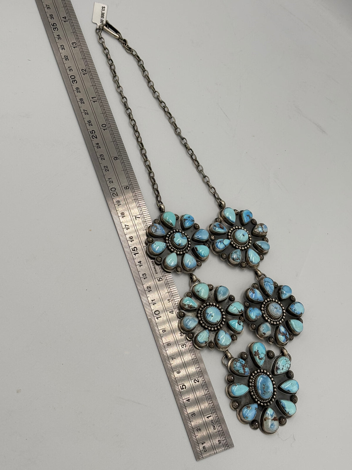 Golden Hills #917-23 Cluster Necklace by Gilbert Platero