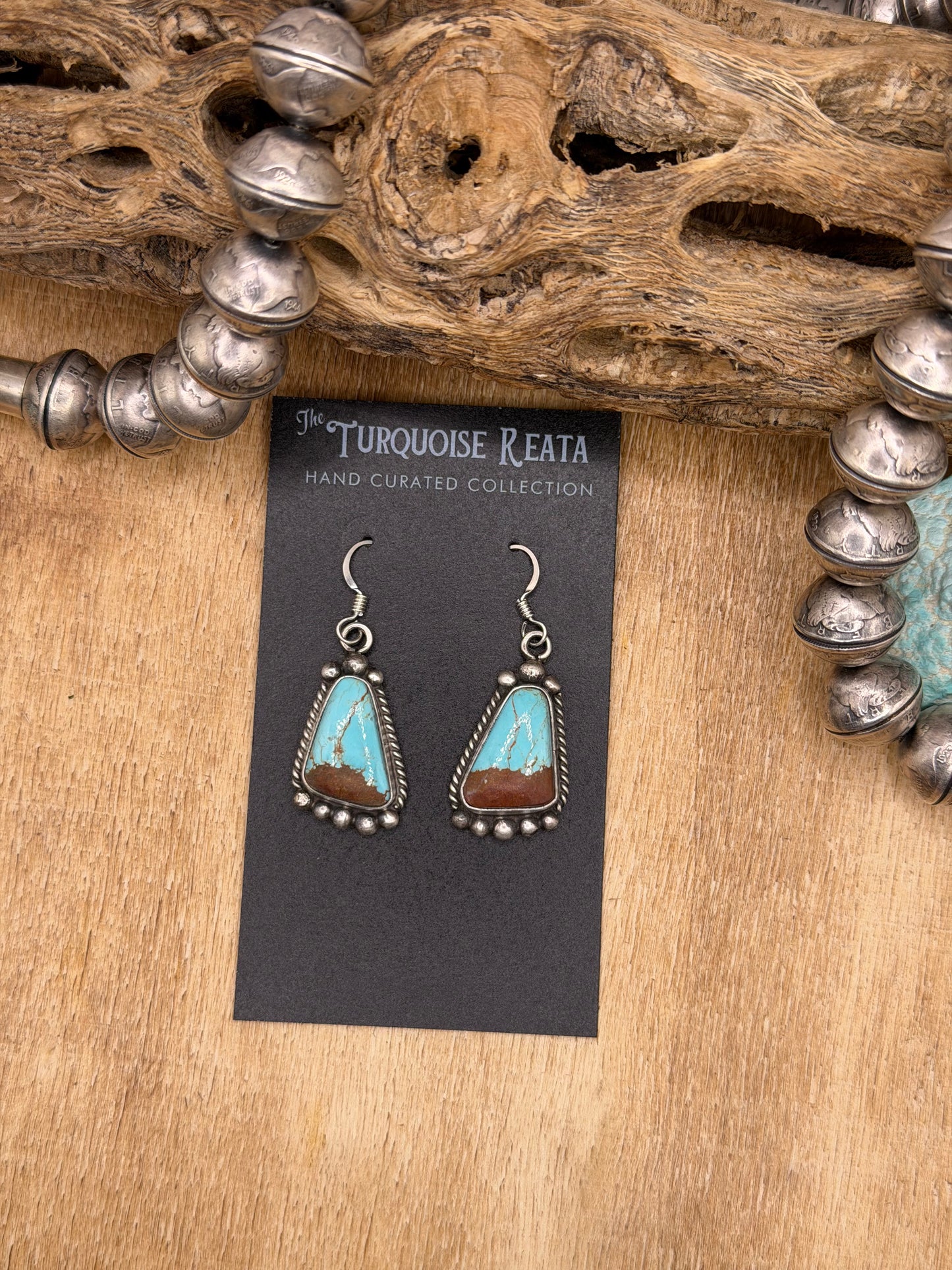 Mine #8 Earrings #83-2 by Elouise Kee, Navajo