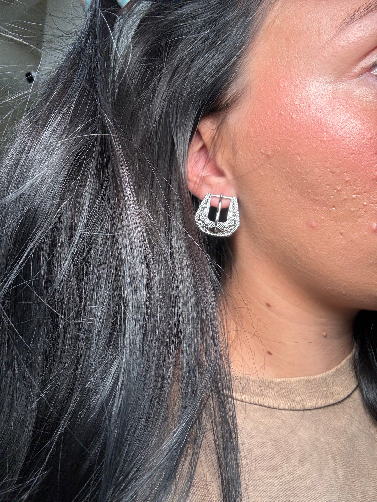 Silver Baby - Buckle Betty Earrings by Hillbetty