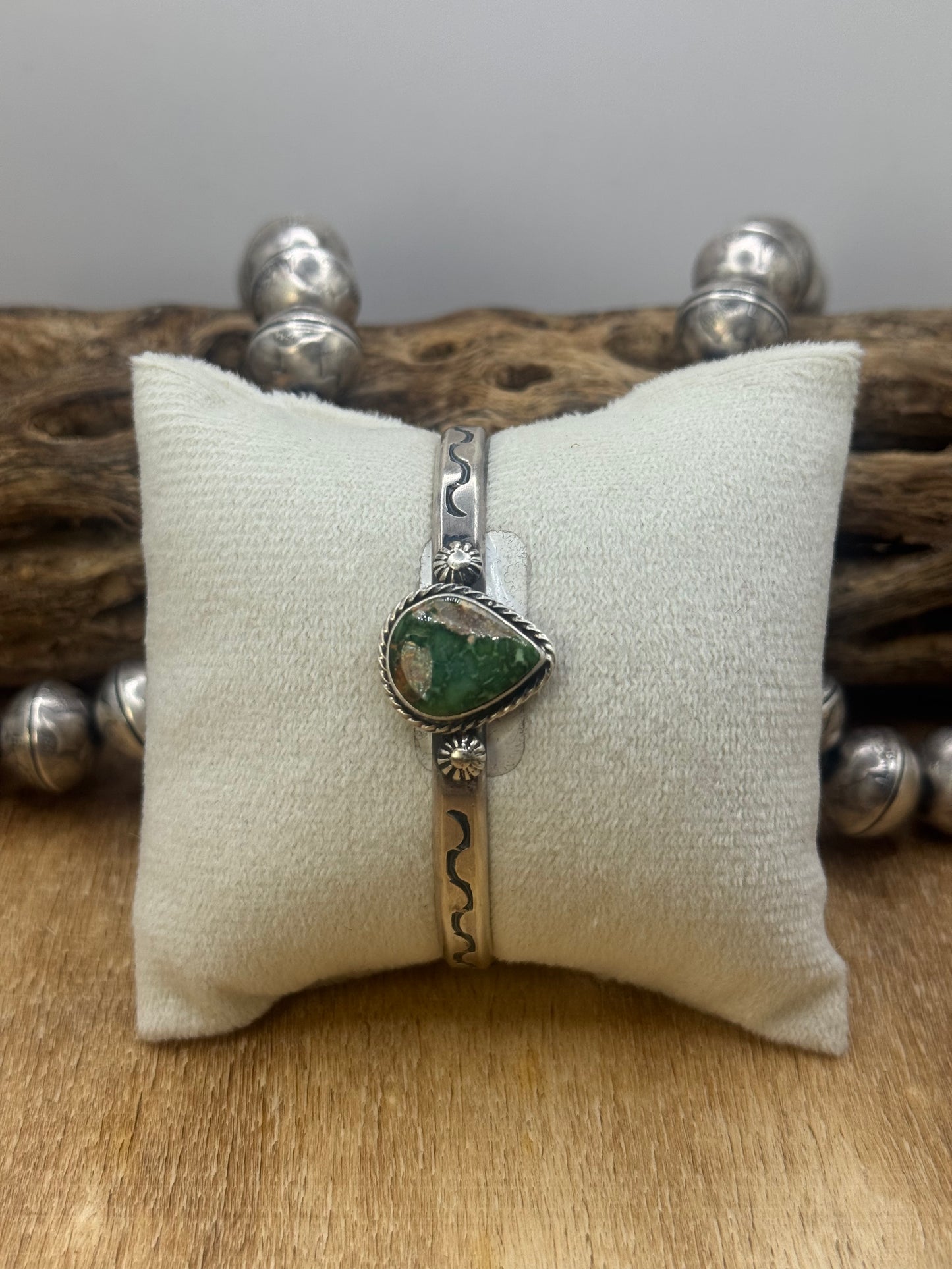 Sonoran Gold Cuff #D by Sam Yellowhair, Navajo