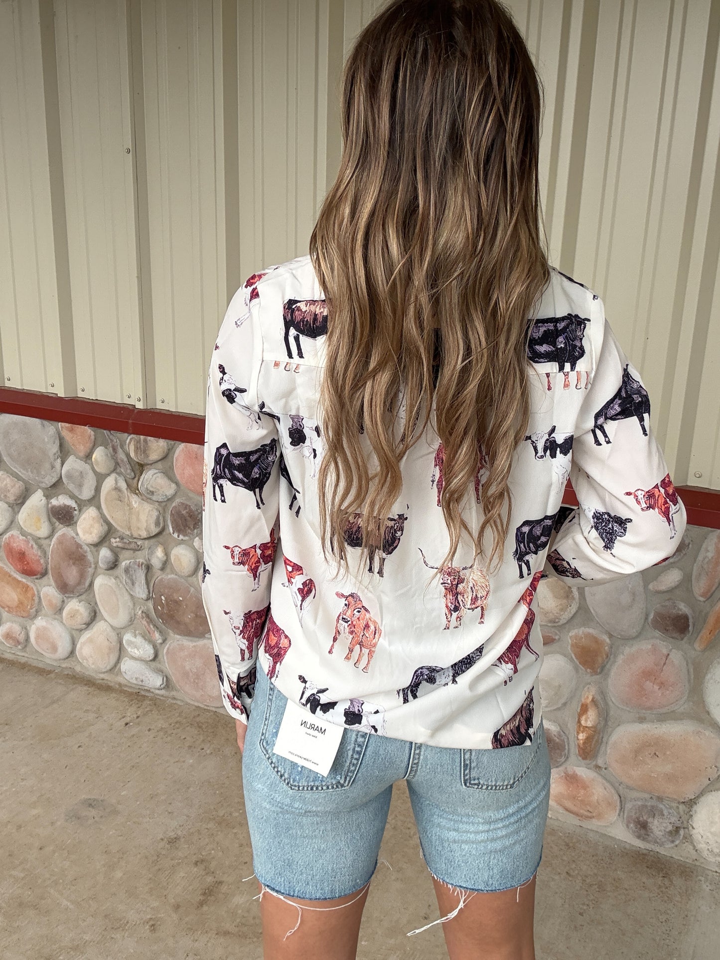 'Til The Cows Come Home Pearl Snap Blouse