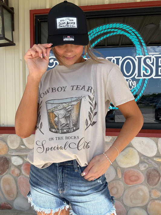 Cowboy Tears On the Rocks Tee Shirt