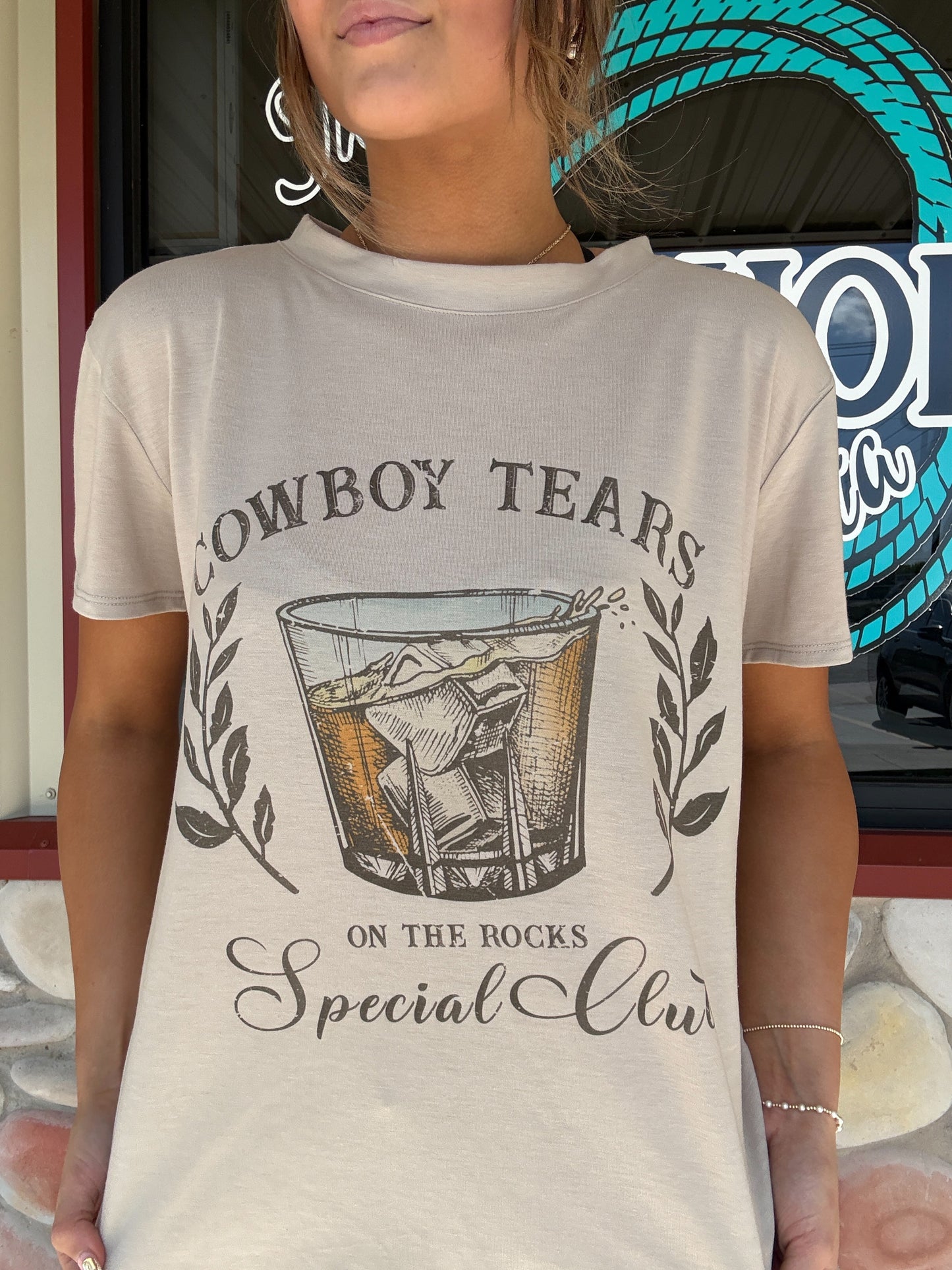 Cowboy Tears On the Rocks Tee Shirt