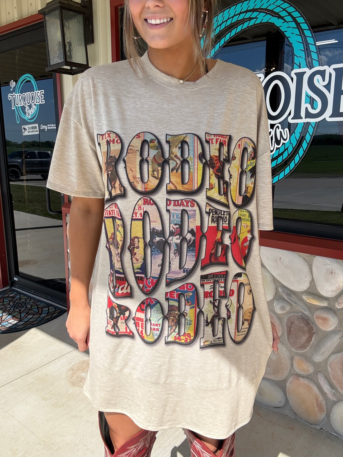 Vintage Rodeo Poster Tee Dress