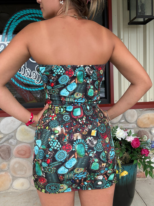 Gem Dandy Strapless Dress