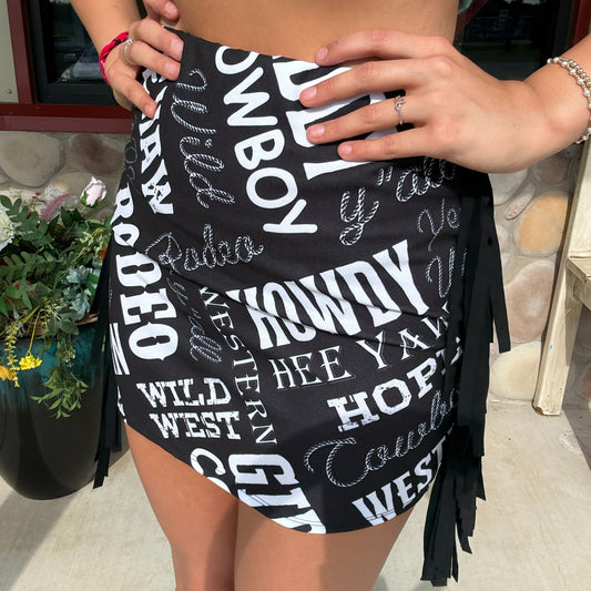 Howdy Honey Fringe Skirt