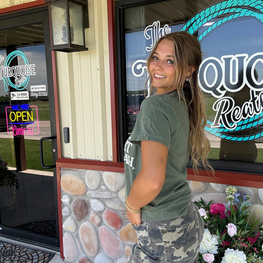 Hard Fought Hallelujah Tee in Olive (Regular & Plus Sizes)