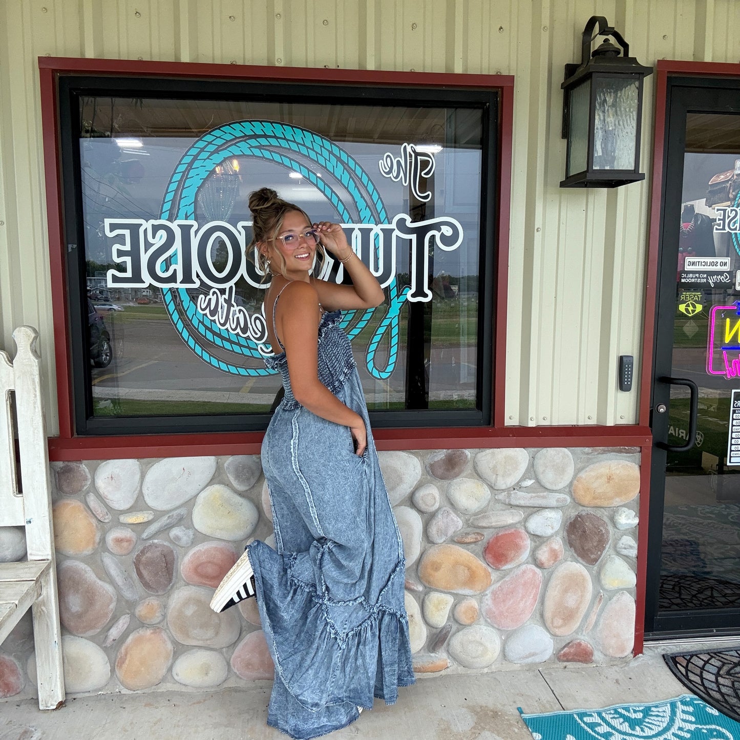 The Willow Washed Smocked Top Tercel Jumpsuit